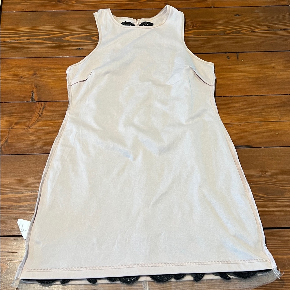NWOT Fashion Nova - Cream Black Beaded Dress - Size Med - Picture 8 of 10